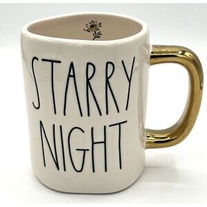 Rae Dunn Starry Night Jasmine Double Sided Mug Disney's Aladdin Princess Collect